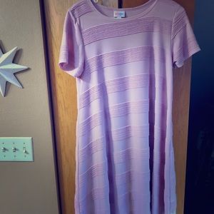 Lularoe pink raised stripe Carly